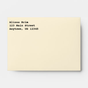 Enveloppes d'adresse de retour simple A6 4x6
