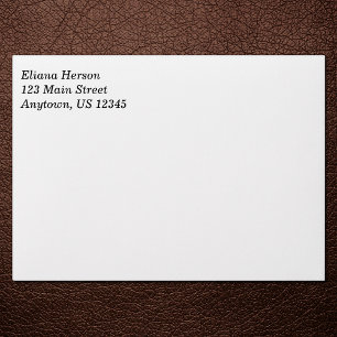 Enveloppes d'adresse de retour simple A7 5x7