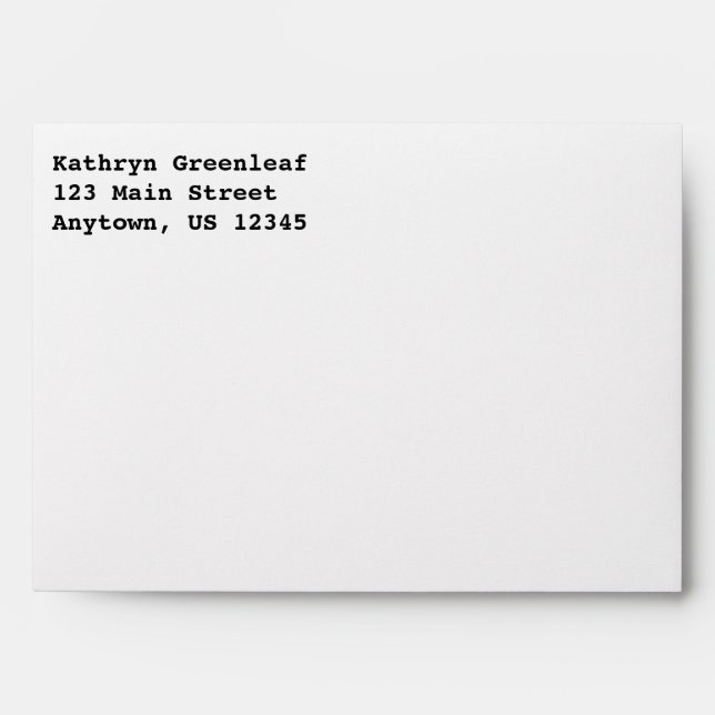 Enveloppes d'adresse de retour simple A7 5x7 (Devant)