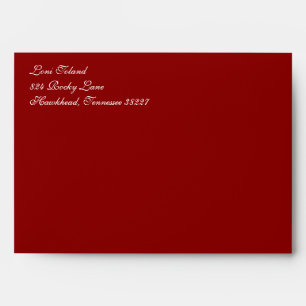 Enveloppes d'adresses de retour Dark Red A7 Fancy 