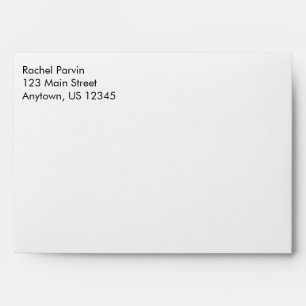 Enveloppes d'adresses de retour de White Plain Sim