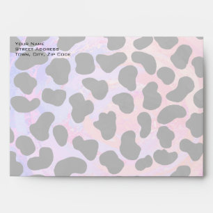 Enveloppes Dalmatien Monogramme Noir et Rose