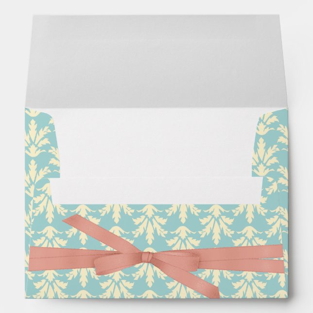 Enveloppes Damas bleu avec Mariage de Fête des mariées de cab (Dos (Bas))