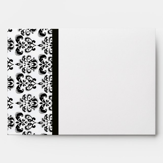 Enveloppes DAMASK, noir et blanc (Devant)