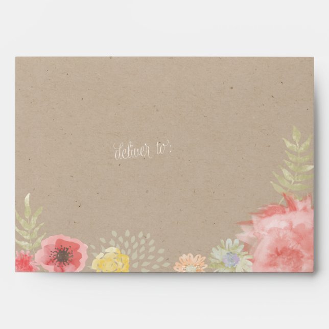 Enveloppes Dans le Meadow Summer Mariage Kraft Envelope papie (Devant)