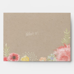 Enveloppes Dans le Meadow Summer Mariage Kraft Envelope papie