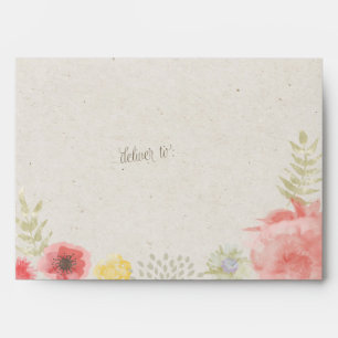 Enveloppes Dans le Meadow Summer Mariage Kraft Envelope papie