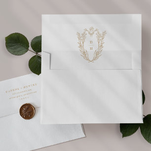 Enveloppes DAPHNE Gold et White Faire-part de mari