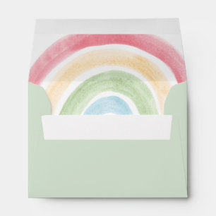 Enveloppes de Baby shower arc-en-ciel Boho