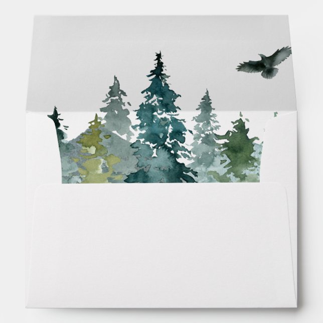 Enveloppes de Baby shower d'aventure rustique (Dos (Bas))