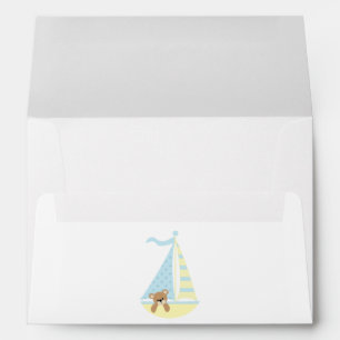 Enveloppes de Baby shower d'ours de voilier