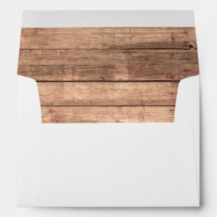 Enveloppes de bois de Faire-part de mariage rustiq