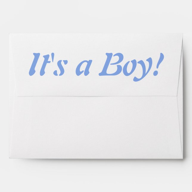 Enveloppes de calmar Baby shower (Dos (Haut rabat))