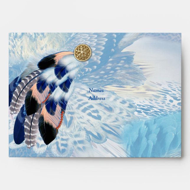 Enveloppes de capture de rêve bleu exotique (Devant)