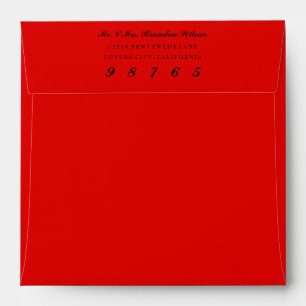 Enveloppes de Carré couleur personnalisées Adresse