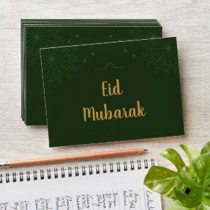 Enveloppes de carte d'argent Eid modernes personna