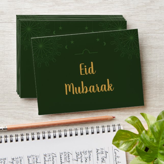 Enveloppes de carte d'argent Eid modernes personna (Stacked)