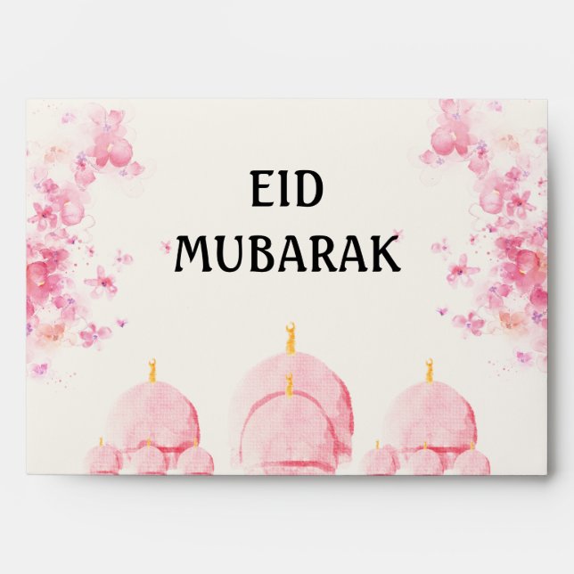 Enveloppes de carte d'argent Eid personnalisées (Devant)