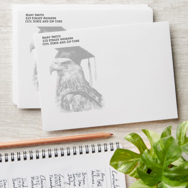 Enveloppes de diplôme uniques | Aigle (Stacked)