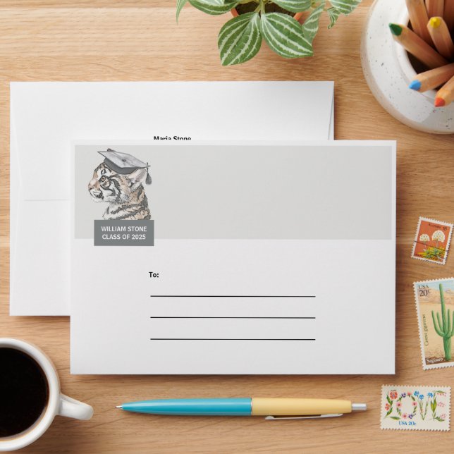Enveloppes de diplôme uniques avec adresse de reto (Desk)