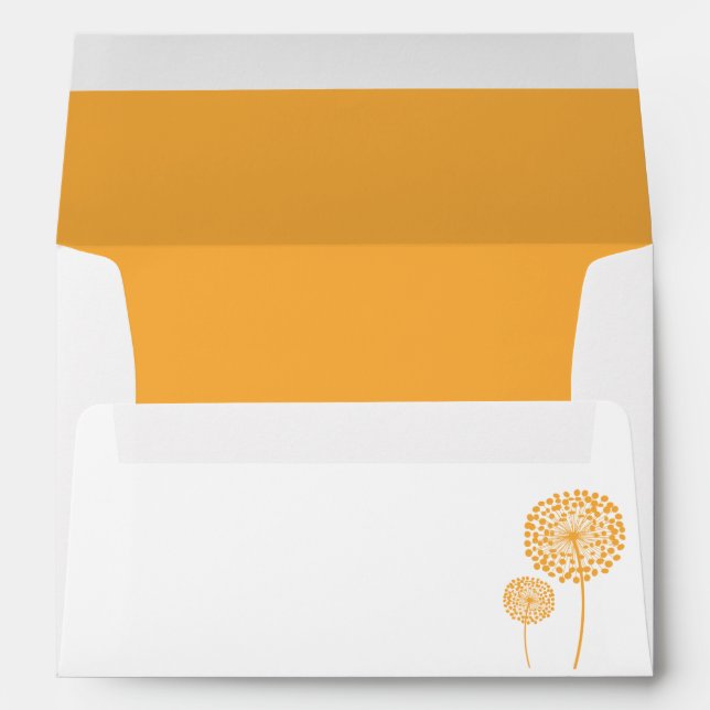 Enveloppes de Faire-part de mariage de Dandelion (Dos (Bas))