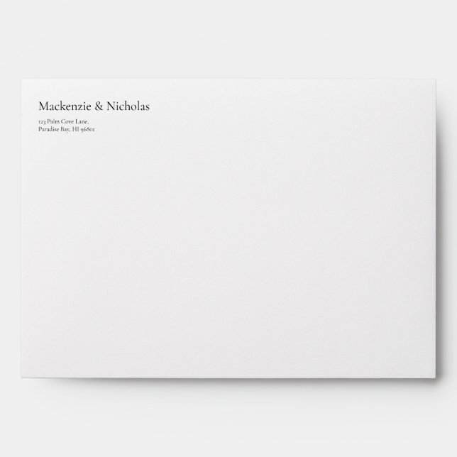Enveloppes de Faire-part de mariage florales tropi (Devant)