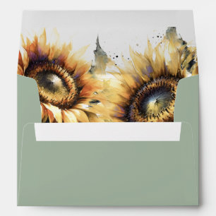 Enveloppes de Fête des mariées Sage Vert & Tournes