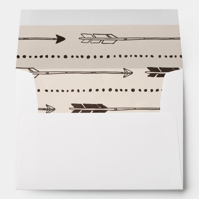 Enveloppes de flèche rustique en Brown & crème (Dos (Bas))