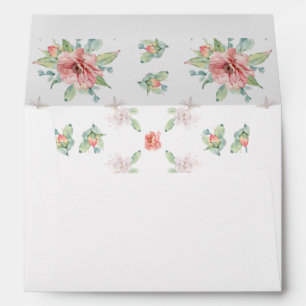 Enveloppes de fleurs aquarelles