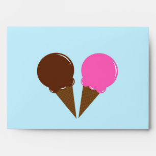 Enveloppes de glace au chocolat et à la fraise