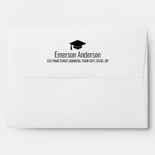 Enveloppes de graduation avec casquette couleur pe
