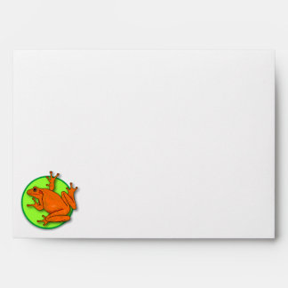 Enveloppes de grenouille orange