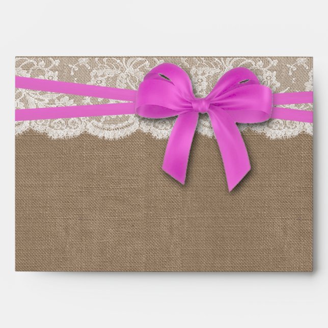 Enveloppes de la collection de Mariages Rustic Pin (Devant)
