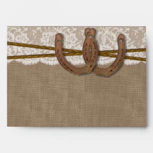 Enveloppes de la collection Rustic Horseshoe Maria