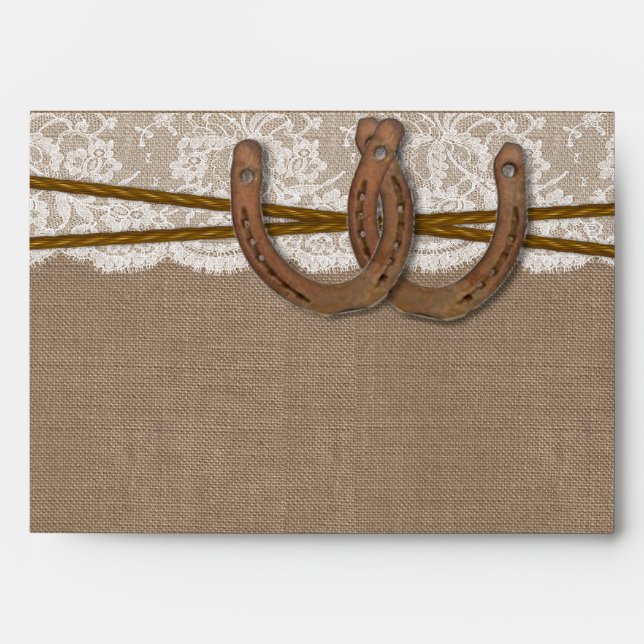 Enveloppes de la collection Rustic Horseshoe Maria (Devant)