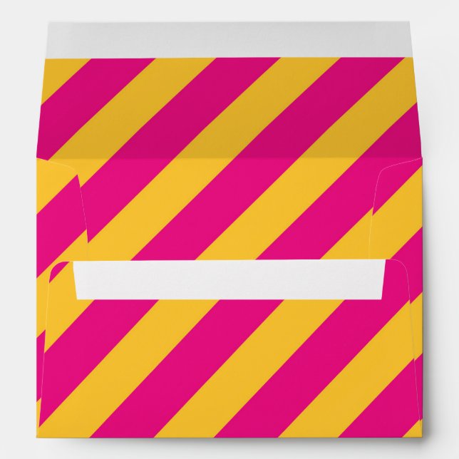 Enveloppes de la fête de la Lollipop rose et jaune (Dos (Bas))