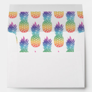 Enveloppes de lin motif pour ananas tropicaux