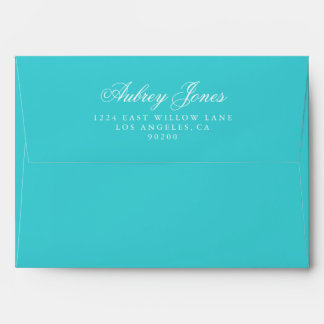 Enveloppes de lin pré-adressés Turquoise A7