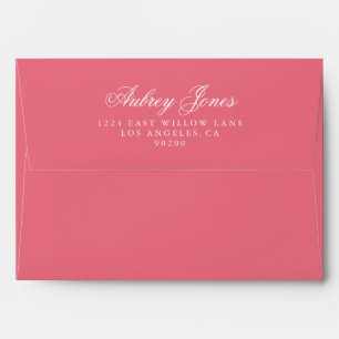 Enveloppes de lin Rosy Pink A7 préadressées