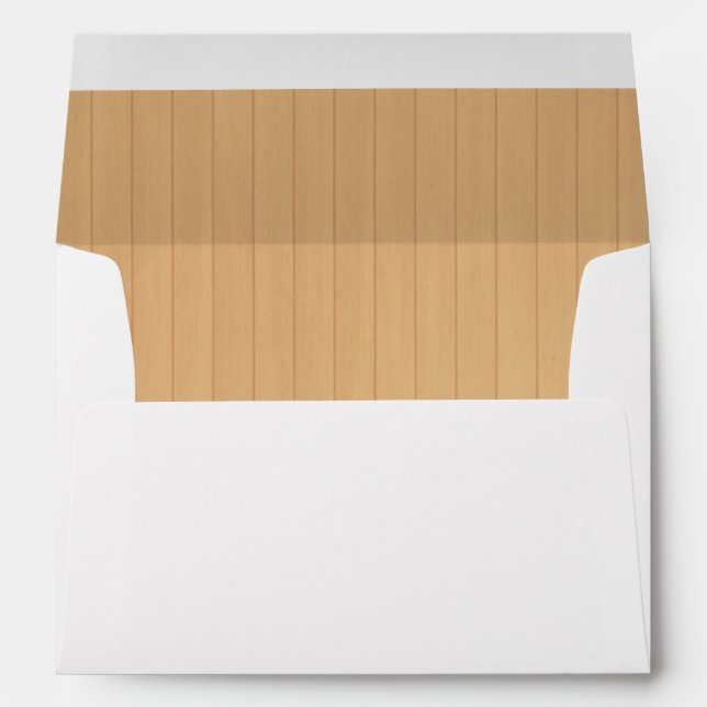 Enveloppes de Mariage à papillon floral en bois ru (Dos (Bas))