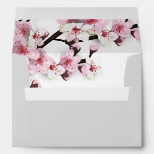 Enveloppes de Mariage blanc rose cerisier