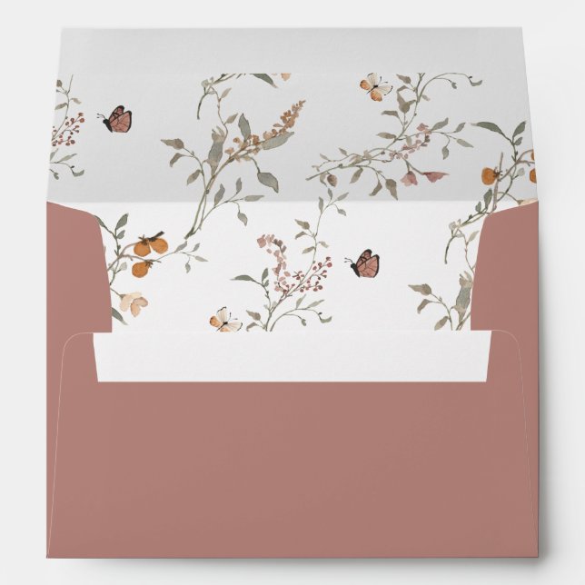 Enveloppes de Mariage Boho Dusty Rose (Dos (Bas))