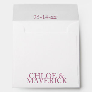 Enveloppes de Mariage Carré en gras