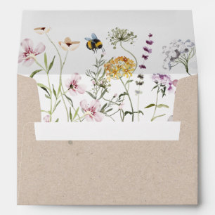 Enveloppes de Mariage de Baby shower fleur sauvage