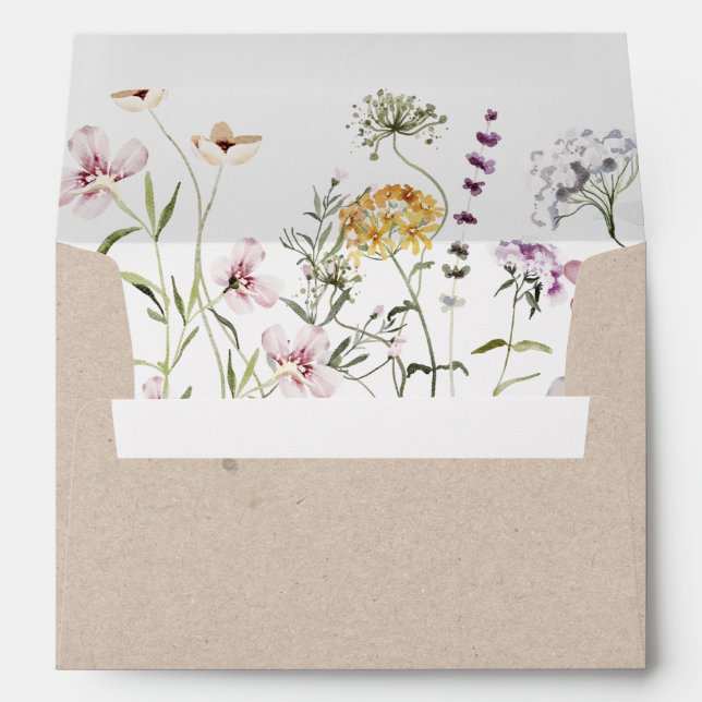 Enveloppes de Mariage de Fête des mariées fleur sa (Dos (Bas))