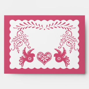 Enveloppes de Mariage de fiesta rose chaud A7 Pape
