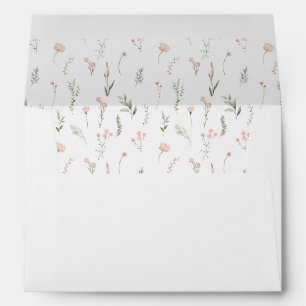 Enveloppes de mariage de jardin rose vif pour fleu