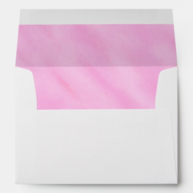 Enveloppes de Mariage de lavage à l'aquarelle rose (Dos (Bas))