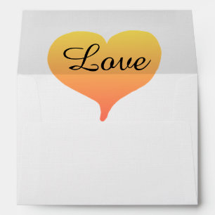 Enveloppes de Mariage du coeur du coucher du solei