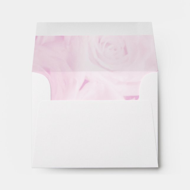 Enveloppes de mariage élégantes| Style rose rose (Dos (Bas))
